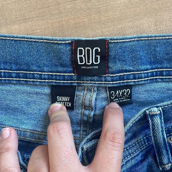Urban Outfitters BDG Distressed Skinny Stretch Jeans Men’s Sz 34/32 - Picture 4 of 10